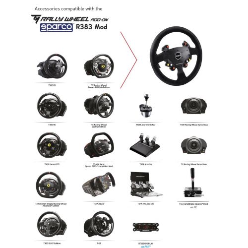 [아마존베스트]Thrustmaster Sparco Add On Rally Wheel R 383 MOD (Windows, PS4, PS5, XBOX Series X/S & XOne)