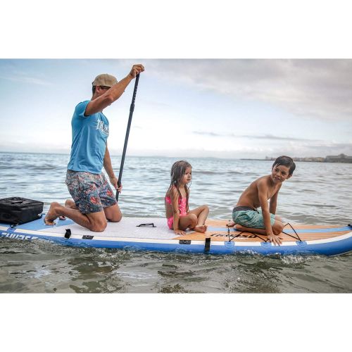  THURSO SURF Max Multi-Purpose Inflatable Stand Up Paddle Board SUP 116 x 34 x 6 Two Layer Deluxe Package Includes Carbon Shaft Paddle/2+1 Quick Lock Fins/Leash/Pump/Roller Backpack