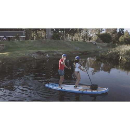  THURSO SURF Max Multi-Purpose Inflatable Stand Up Paddle Board SUP 116 x 34 x 6 Two Layer Deluxe Package Includes Carbon Shaft Paddle/2+1 Quick Lock Fins/Leash/Pump/Roller Backpack