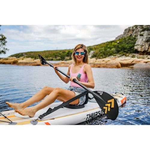  THURSO SURF Tranquility Yoga Inflatable Stand Up Paddle Board SUP 108 x 34 x 6 Two Layer Deluxe Package Includes Carbon Shaft Paddle/2+1 Quick Lock Fins/Leash/Pump/Roller Backpack