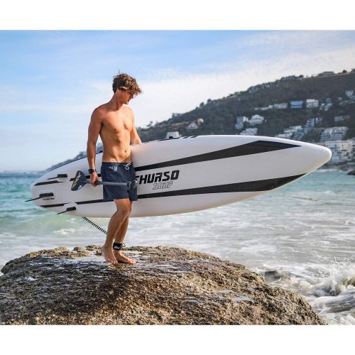  THURSO SURF Expedition Touring Inflatable Stand Up Paddle Board SUP 116 x 30 x 6 Two Layer Deluxe Package Includes Carbon Shaft Paddle/2+1 Quick Lock Fins/Leash/Pump/Roller Backpac