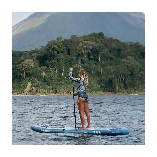  THURSO SURF Inflatable Stand Up Paddle Board All-Around SUP Waterwalker 132 11'×32''×6'' Deluxe Package | Carbon Shaft Paddle | Roller Backpack | Rechargeable Electric Pump | Coiled Leash