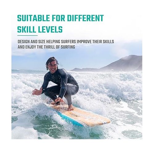  THURSO SURF Aero 7ft Soft Top Foam Beginner Surfboard for Adults and Kids Perfect Longboard for Surfing Beach Fun and Water Sports Lightweight and Durable Modern Design for All Levels of Surfers