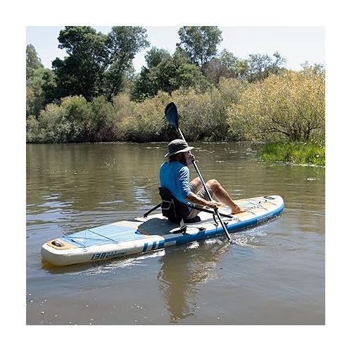  THURSO SURF Max Multi-Purpose Inflatable Stand Up Paddle Board SUP 11'6 x 34'' x 6'' Two Layer Deluxe Package Includes Carbon Shaft Paddle/2+1 Quick Lock Fins/Leash/Pump/Roller Backpack