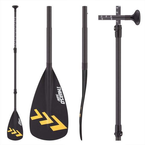  THURSO SURF Carbon SUP Paddel 3-teilig Dreiteilig verstellbar carbon fiber Schaft Stand Up Paddle Licht Hervorragende Leistung