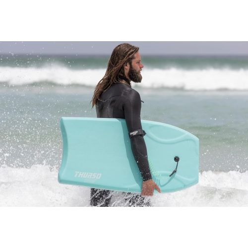  THURSO SURF Lightning 42 Bodyboard PE Core IXPE Deck HDPE Bottom FRP Stringers Bottom Channels Pro Performance Durable Lightweight Incl. Stainless Steel Double-Swivel Leash Bodyboa