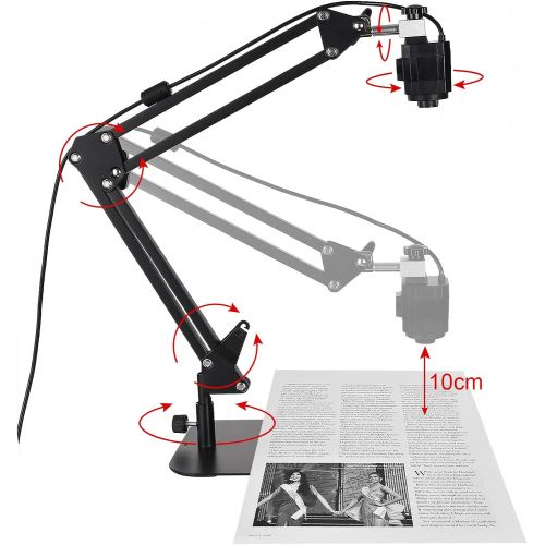  THUSTAND Document Camera for Teaching, USB Webcam for Distance Learning, Video Conferencing, Remote Working, Stop Motion, Time Lapse, Overhead Video Recording, Classroom Real-time, Super Hi