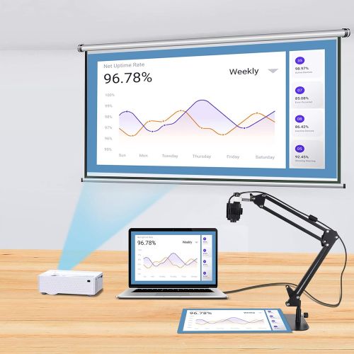  THUSTAND Document Camera for Teaching, USB Webcam for Distance Learning, Video Conferencing, Remote Working, Stop Motion, Time Lapse, Overhead Video Recording, Classroom Real-time, Super Hi