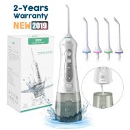 Cordless Water Flosser Oral Irrigator, THZY 2019 Upgraded IPX7 Waterproof 3-Mode USB Rechargable...