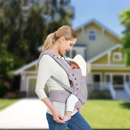  TIANCAIYIDING Baby Carrier with Adjustable Hip Seat,Baby Wrap Carrier with Hood, Soft & Breathable Backpack...