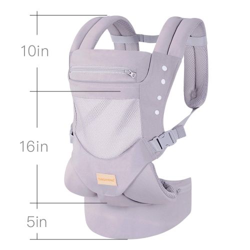  TIANCAIYIDING Baby Carrier with Adjustable Hip Seat,Baby Wrap Carrier with Hood, Soft & Breathable Backpack...