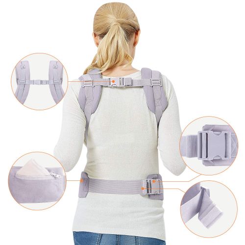  TIANCAIYIDING Baby Carrier with Adjustable Hip Seat,Baby Wrap Carrier with Hood, Soft & Breathable Backpack...