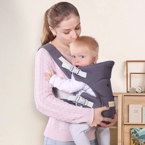  TIANCAIYIDING Ergonomic Baby Carrier, Soft & Breathable Baby Wrap Backpack Front and Back for Newborn& Infants to Toddlers -Dark Grey …