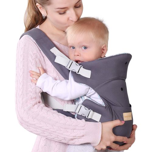  TIANCAIYIDING Ergonomic Baby Carrier, Soft & Breathable Baby Wrap Backpack Front and Back for Newborn& Infants to Toddlers -Dark Grey …