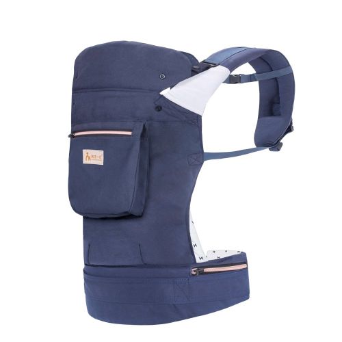  TIANCAIYIDING Baby Carrier with Bibs and Teething Pads for All Shapes and Seasons,Perfect for Alone Nursing from Infant to Toddlers and No Infant Insert Needed，Navy Blue