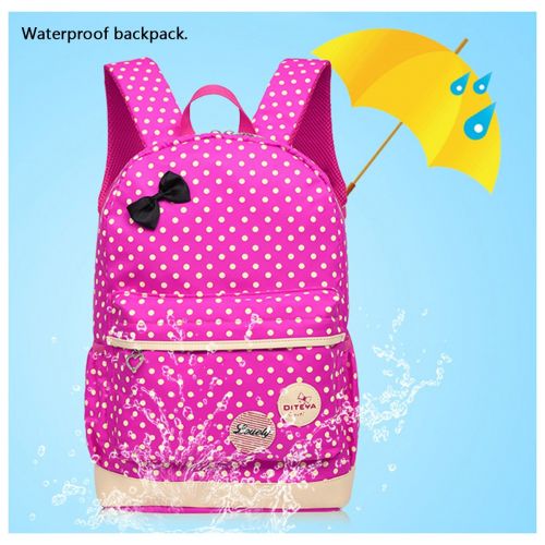  TIBES Fashion Girls Nylon Cute Backpack + Pencil Bag + Coin Purse 3pcs Set Kids Backpack Waterproof