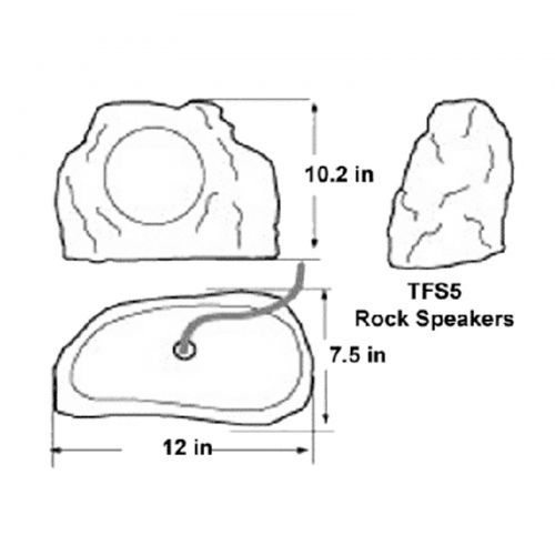  TIC TFS5 Terra Form Rock Speakers - Set of 2