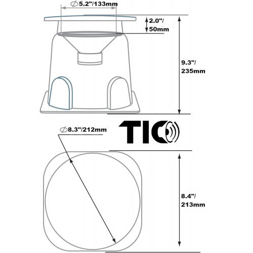  [아마존베스트]TIC GS5 5 Compact Outdoor Weather-Resistant Omnidirectional In-Ground Speakers (pair)