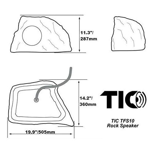  TIC TFS5-CN 6.5 Outdoor Weather-Resistant Rock Speakers (Pair) - Canyon