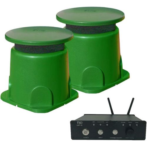  TIC 2 x GS3 Outdoor Omnidirectional in-Ground Speakers with AMP50 100W Outdoor WiFiBluetooth Amplifier