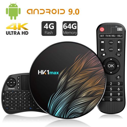  [아마존 핫딜]  [아마존핫딜]TICTID Android 9.0 TV Box HK1 MAX mit Tastatur 【4G+64G】 Smart tv Box mit RK3328 Quad-core unterstuetzt 4K/ 100M LAN/1080P/AV /H.265/WIFI 2.4G/5.8G Android TV Box Media Player