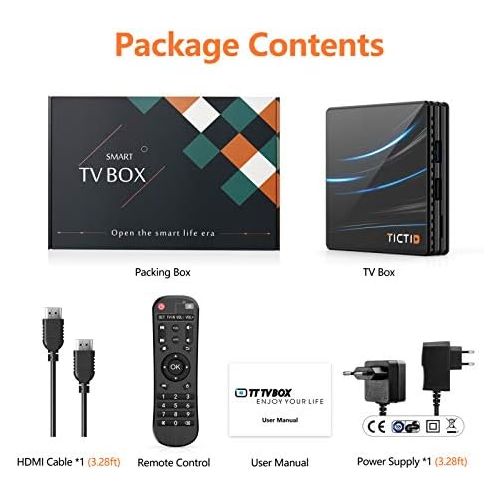  [아마존베스트]-Service-Informationen Android 10.0 TV Box D1 Pro 4 GB RAM 64 GB ROM / CPU RK3318 64 Bit / Dual WiFi 2.4 / 5G + 100 MB LAN Android Dolby TV-Box / H.265 3D 4K HD/USB 3.0/Bluetooth 4.0 Smart Android TV Box