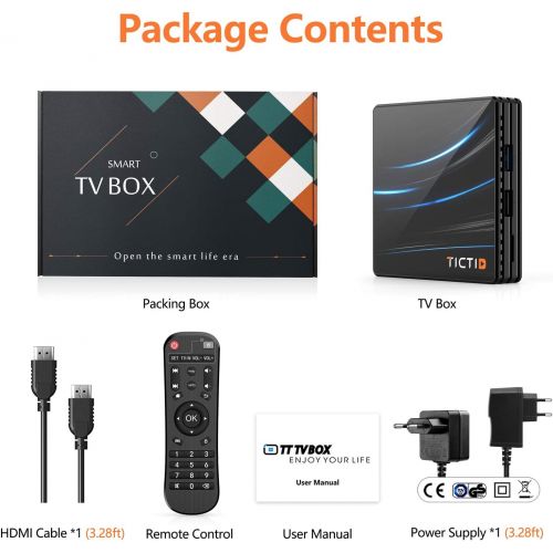  [아마존베스트]-Service-Informationen Android 10.0 TV Box D1 Pro 4 GB RAM 64 GB ROM / CPU RK3318 64 Bit / Dual WiFi 2.4 / 5G + 100 MB LAN Android Dolby TV-Box / H.265 3D 4K HD/USB 3.0/Bluetooth 4.0 Smart Android TV Box