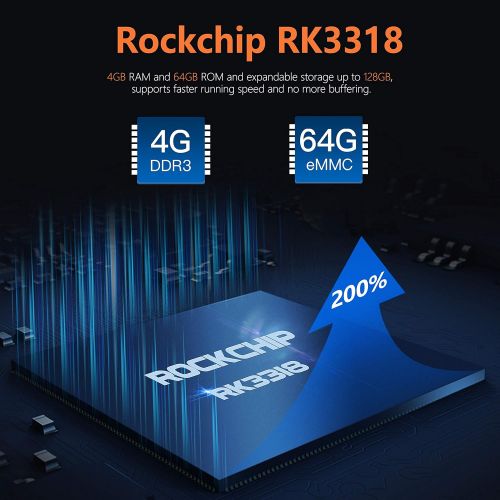  [아마존베스트]-Service-Informationen Android 10.0 TV Box D1 Pro 4 GB RAM 64 GB ROM / CPU RK3318 64 Bit / Dual WiFi 2.4 / 5G + 100 MB LAN Android Dolby TV-Box / H.265 3D 4K HD/USB 3.0/Bluetooth 4.0 Smart Android TV Box