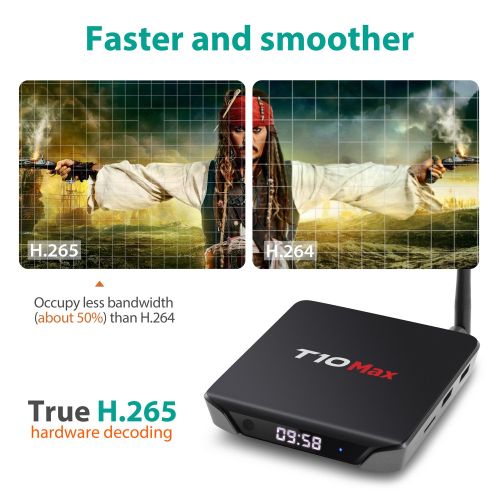  TICTID T10 MAX Android TV Box [2G32G] Amlogic S905 Chipset Android Box Bluetooth 4.1 Dual Band WiFi 2.4+5G TV Box Quad Core 4K Google Smart TV Box