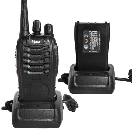  TID Two Way Radio Rechargeable 2 Way Radio UHF FRS VOX Long Range 2-Way Radios Walkie Talkies for Adults with Secret Service Earpiece (10 Radio)