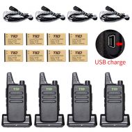 TID Walkie Talkies Rechargeable Two Way Radio UHF Long Range Walky Talky 2Way Radios Walkie Talkies for Adults 4 Pack