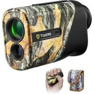 TIDEWE Hunting Rangefinder Mini with Rechargeable Battery, 875Y Laser Range Finder 6.5X Magnification, Distance/Angle/Speed/Scan Multi Functional Waterproof Rangefinder with Case (Leaf Camo)