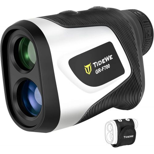  TIDEWE Golf Rangefinder with Slope, Golf Range Finder Magnetic Holder, 700/1000Y Flag Pole Locking Multi Functional Laser Rangefinder with Rechargeable Battery for Golfing & Huntin