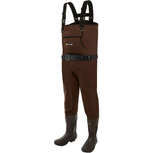  TideWe Neoprene Waders, Cleated Bootfoot Men Chest Waders, Waterproof Durable Fishing & Hunting Neoprene Chest Waders