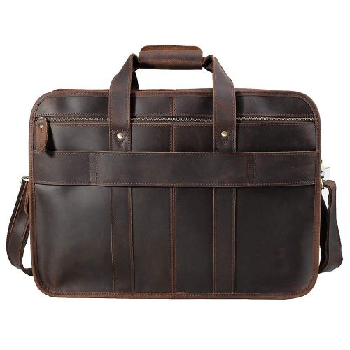  [아마존 핫딜]  [아마존핫딜]TIDING Tiding Mens Leather Briefcase Messenger Bag 17 Inch Laptop Shoulder Bag Business Attache Case - Dark Brown