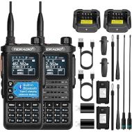 (2nd Gen) TIDRADIO H8 GMRS Handheld Radio with Bluetooth Programming, Repeater Capable, NOAA Weather, Dual Band Long Range Two Way Radios, Walkie Talkies with 2500mAh Rechargeable Battery-2Pack