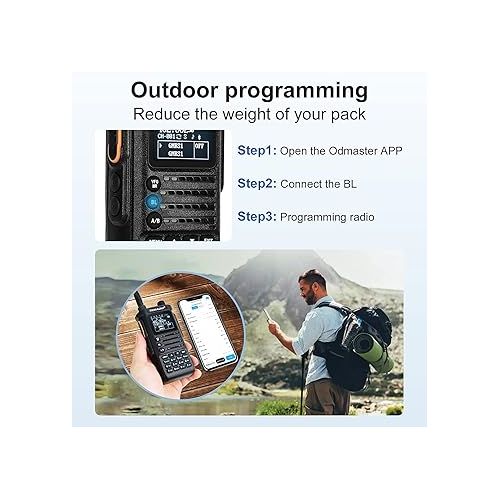  (2nd Gen) TIDRADIO H8 GMRS Handheld Radio with Bluetooth Programming, Repeater Capable, NOAA Weather, Dual Band Long Range Two Way Radios, Walkie Talkies with 2500mAh Rechargeable Battery-2Pack