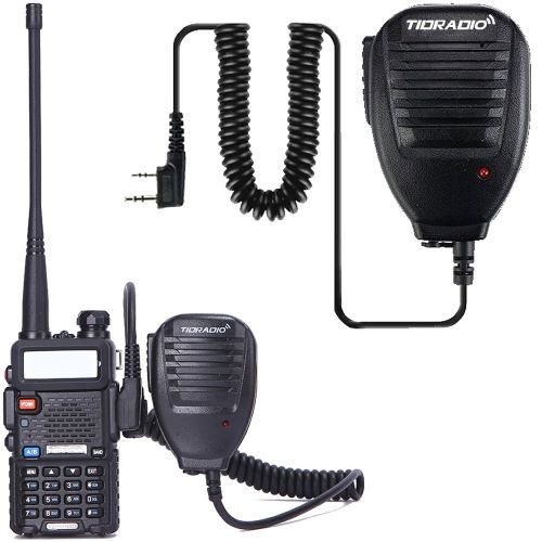  Walkie Talkie UV-5R Dual Band Two Way (Ham) Radio with one More 1800mAh Battery Car Charge Hand Mic and TIDRADIO NA-771 Antenna