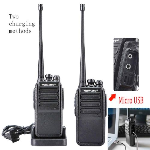  TIDRADIO Walkie Talkies for Adults Long Range Walkie Talkies Rechargeable VOX UHF Radio USB Charging Two Way Radios 6Pack