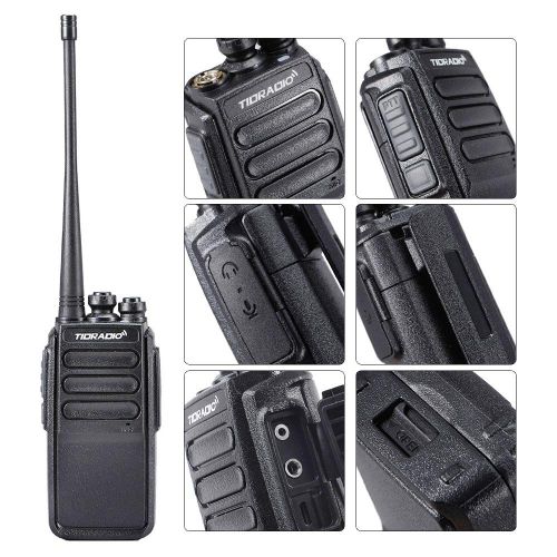  TIDRADIO Walkie Talkies for Adults Long Range Walkie Talkies Rechargeable VOX UHF Radio USB Charging Two Way Radios 6Pack