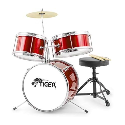  Tiger 3 Piece Junior Drum Kit Red