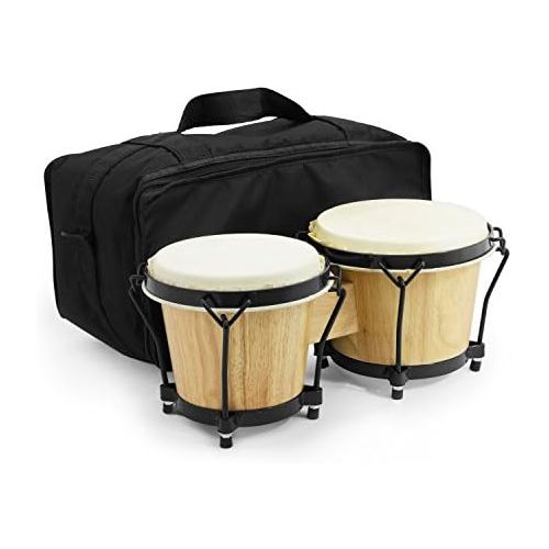  [아마존베스트]World Rhythm Natural FinishWooden Bongos Bongo Drums for Beginners, natural
