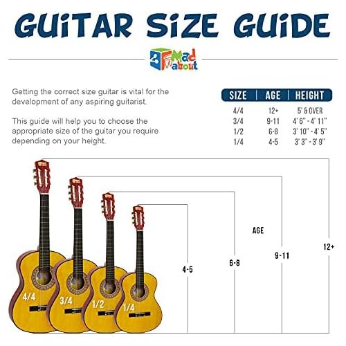 [아마존베스트]Mad About 1/2 Size Classical Guitar for Children