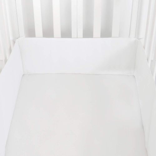  TILLYOU Cotton Collection No-Gap Nursery Mini Crib Bumper Pads for Babies 24x38, Ultra Soft &...