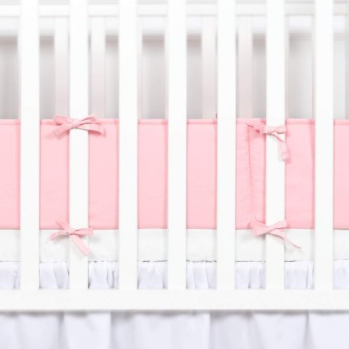  TILLYOU Cotton Collection No-Gap Nursery Mini Crib Bumper Pads for Babies 24x38, Ultra Soft &...