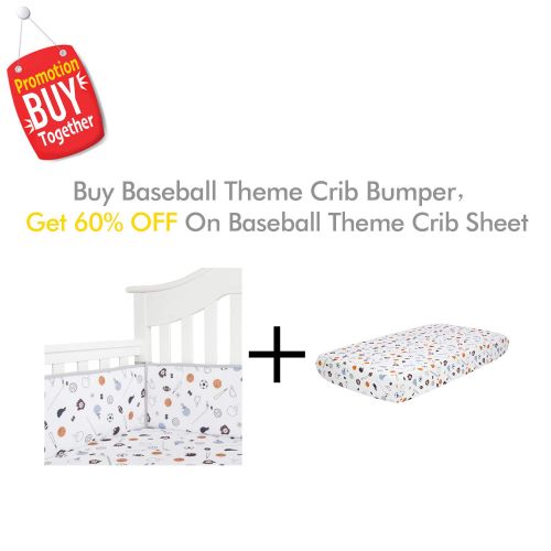  TILLYOU Baby Safe Crib Bumper Pads for Standard Cribs Machine Washable Padded Crib Liner Thick...