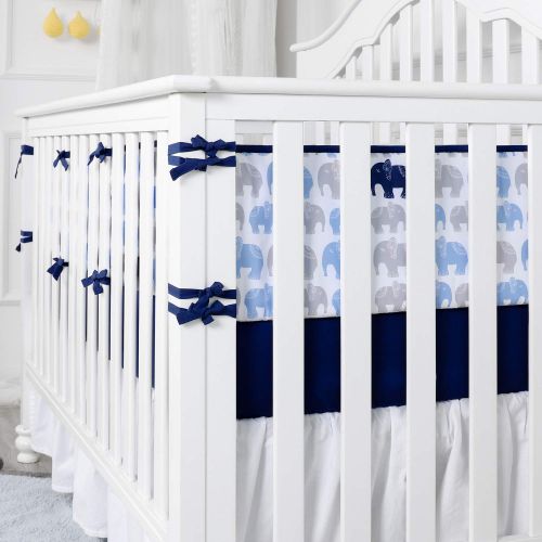  TILLYOU Baby Safe Crib Bumper Pads for Standard Cribs Machine Washable Padded Crib Liner Thick...