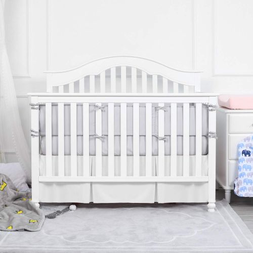  TILLYOU Baby Safe Crib Bumper Pads for Standard Cribs Machine Washable Padded Crib Liner Thick...