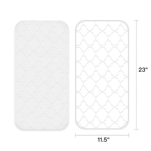  [아마존베스트]TILLYOU Hypoallergenic Quilted Changing Pad Liners Waterproof, Ultra Soft Breathable Changing Table Cover Liners, Washable Reusable Changing Mats Sheet Protector, 11.5 X 23, 6 Pack