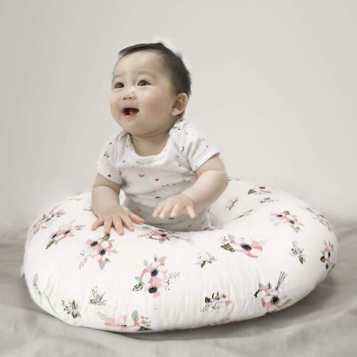  [아마존베스트]TILLYOU Large Zipper Personalized Nursing Pillow Cover, 100% Egyptian Cotton Soft Hypoallergenic Feeding Pillow Slipcovers for Baby Girls Boys, Fits Standard Infant Support Pillows